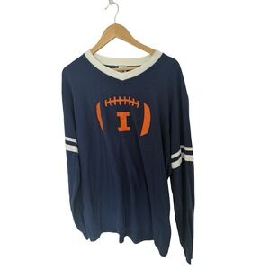 Augusta Sportswear XL Long Sleeve T-Shirt UIUC Illinis football Raglan Sleeves